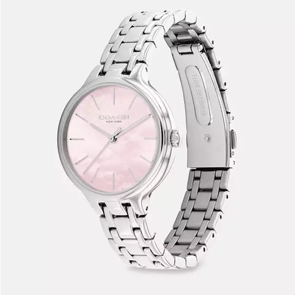 NIB Coach Josie Watch 34mm in Silver/Pink Stainless Steel COACH BRAND NEW